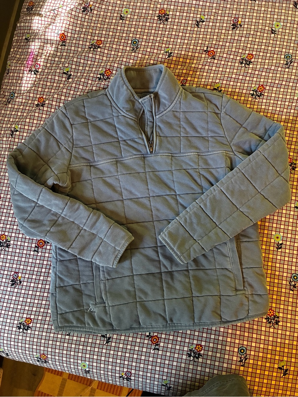 Women’s Quilted Half-Zip Pullover - Light Blue